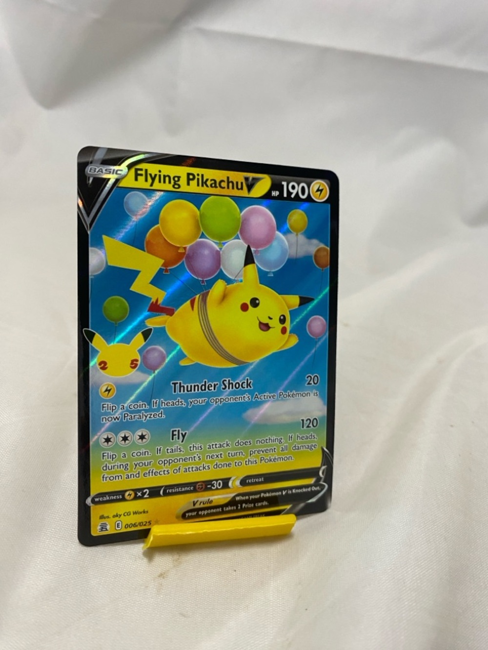 Pokemon Flying Pikachu V 6/25 Celebrations Card Holo Rare V NM